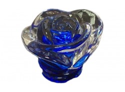 Rosa Bassa In Vetro Colorato Blu Att.50 - LMROSABASS