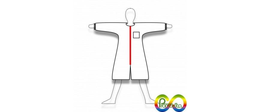 DPI 1 CAMICE PROMOVITA ANTERIORE CON VELCRO TERMOCUCITO BIODEGRADABILE MATER-BI DPI 1 CAMICE PROMOVITA ANTERIORE CON VELCRO TERMOCUCITO BIODEGRADABILE MATER-BI