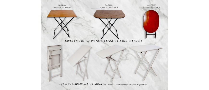 Arredi funebri Tavoli firme pieghevoli 0135